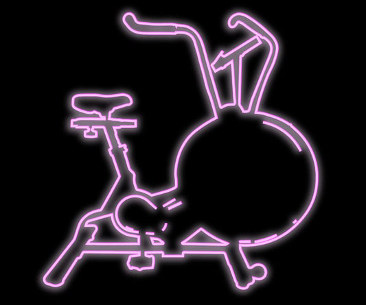 Assault bike gym neon