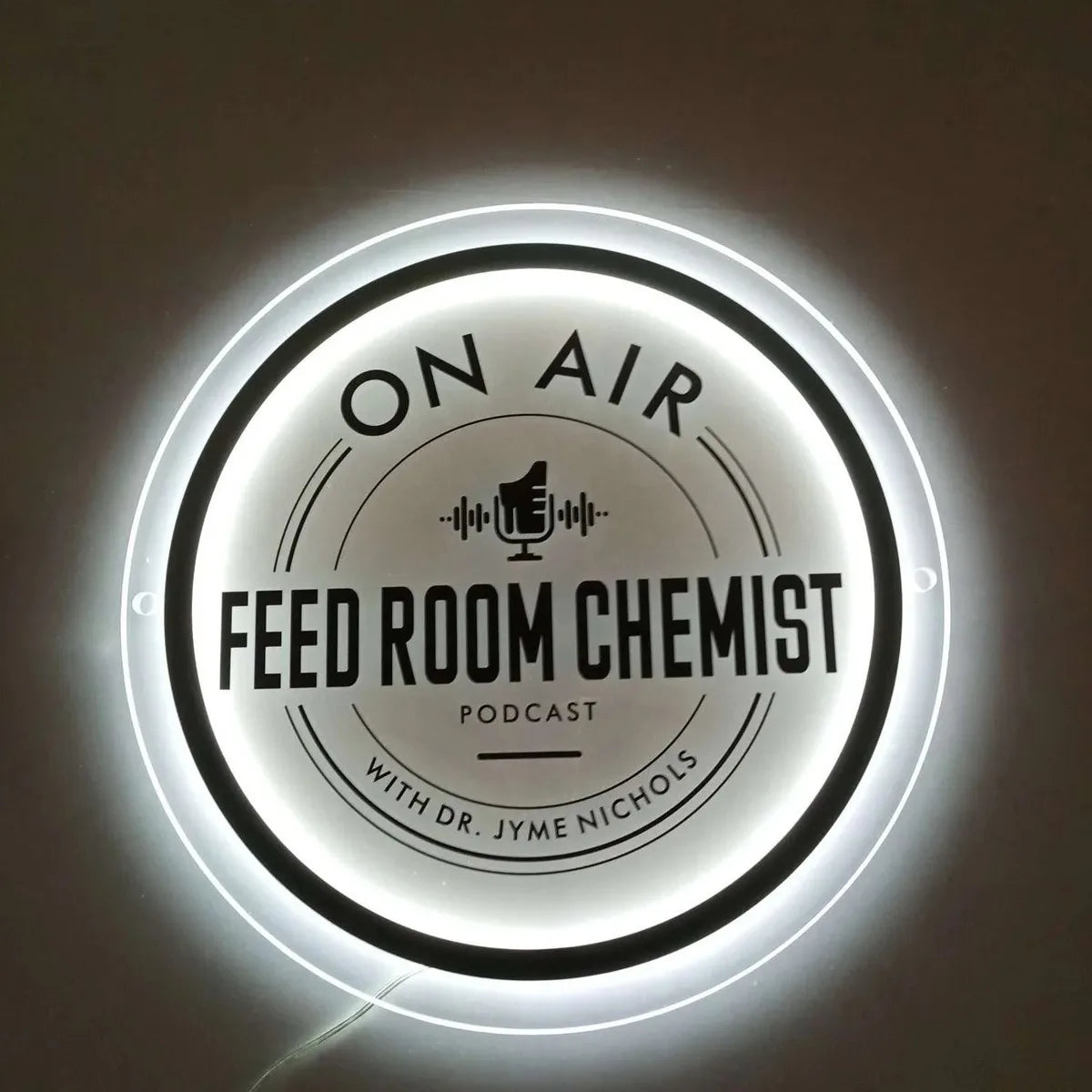 Backlit acrylic logo